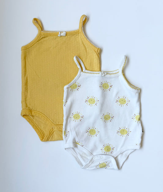 Rabbit + Bear Yellow Suns Tank Top Bodysuit Bundle (6-9 Months)
