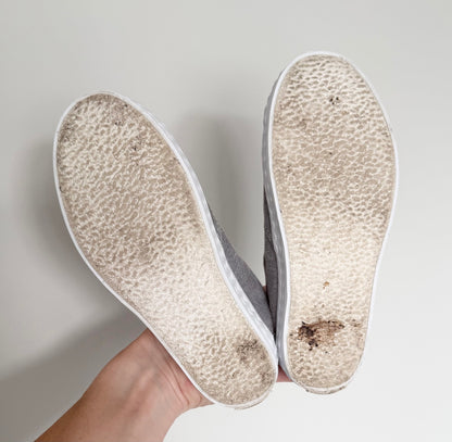 Toms Heathered Grey Lace Up Sneakers (12.5Y)