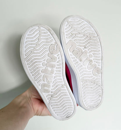 Native Jefferson Hydroknit Pink High Top Stretch Slip On Sneakers (10)