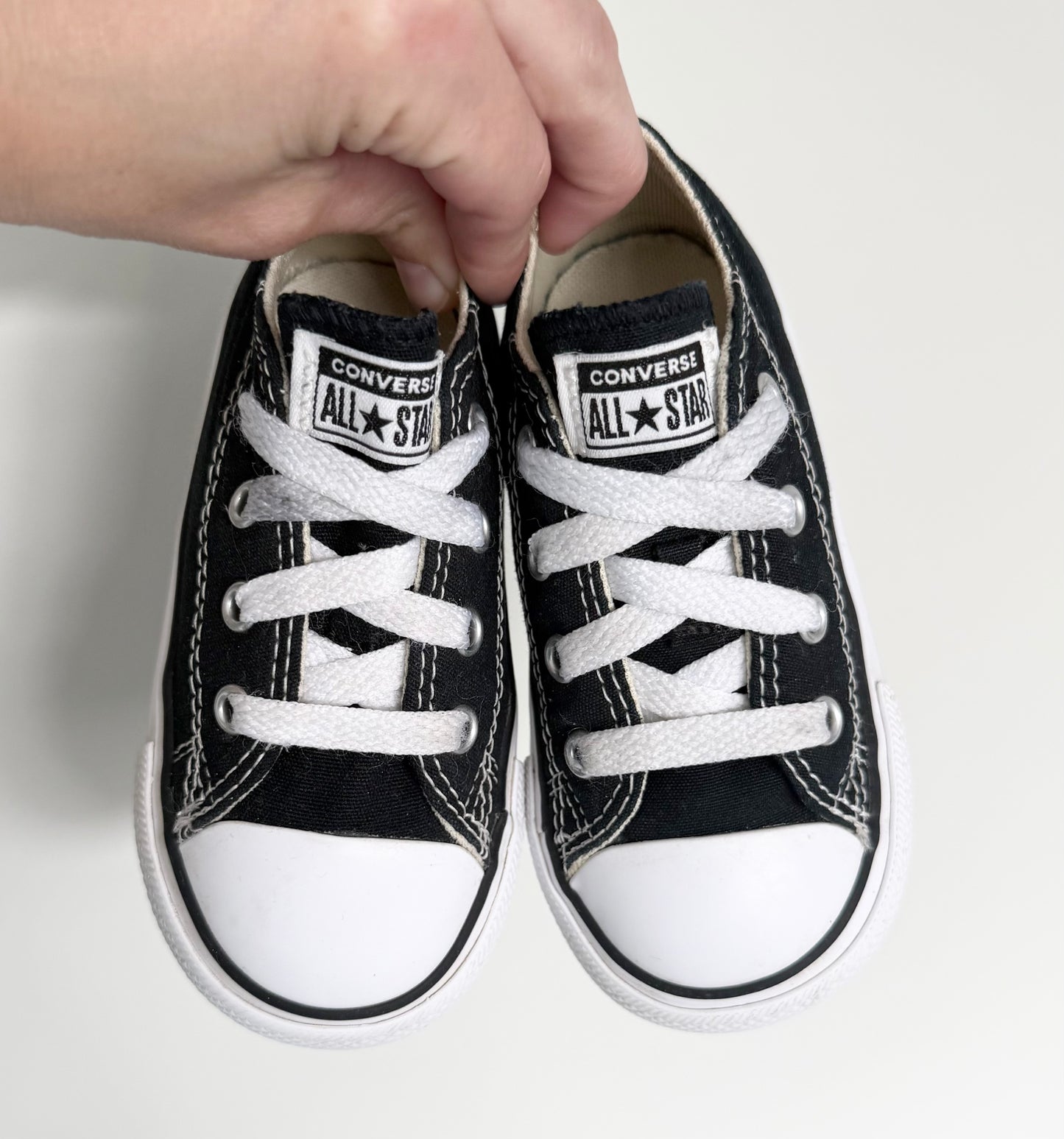 Converse Black Lace Up Sneakers (7)