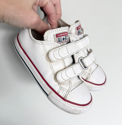 Converse White Leather Velcro Sneakers (8)