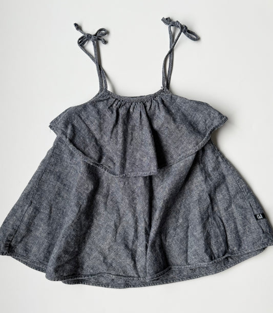 VonBon Dark Grey/Blue Tank Dress (12-18 Months)