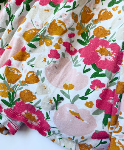 Remi Girl Pink & Orange Floral Short Sleeve Dress (3/4T)