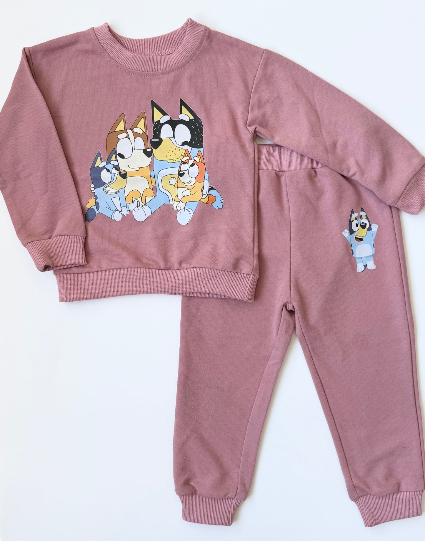 Bluey Mulberry Family Sweater & Pants Set (2T)