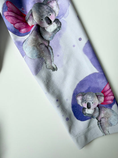 Cheeky Chickadee Purple Koala Long Sleeve One Piece Swimsuit (3T)