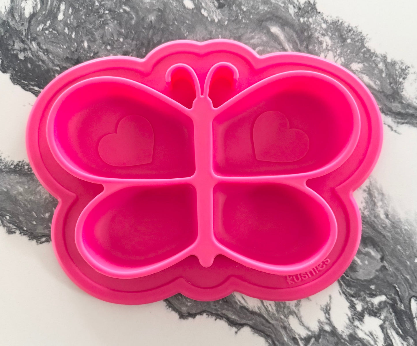 Kushies Pink Butterfly Suction Plate