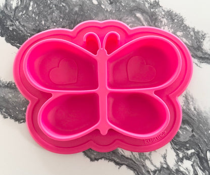 Kushies Pink Butterfly Suction Plate