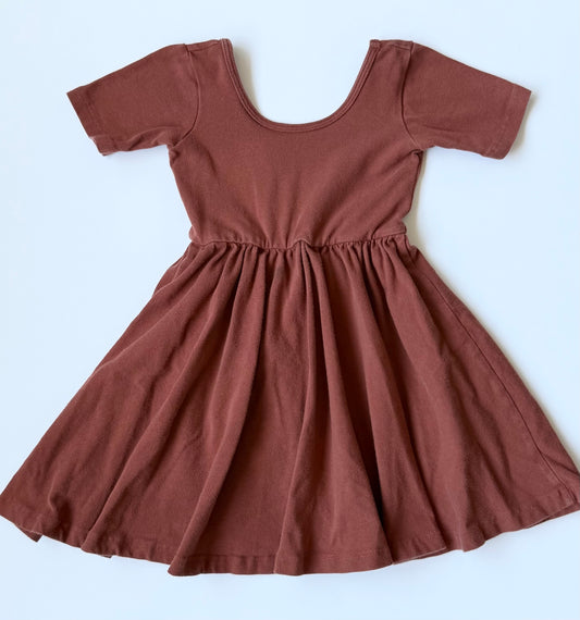 Alice + Ames Brown Short Sleeve Ballet Twirl Dress (3T)
