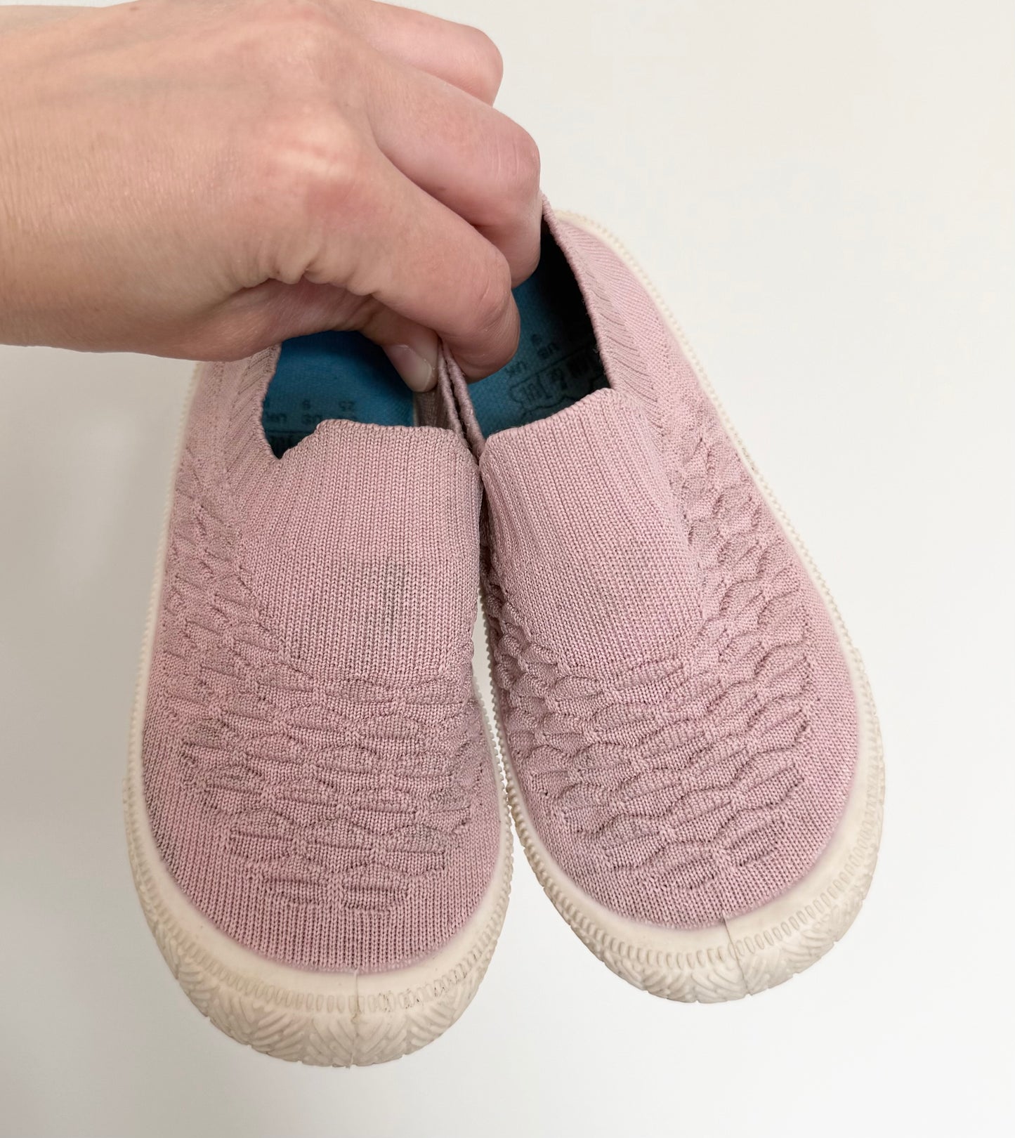 Jan & Jul Pink Knit Slip Ons (9)