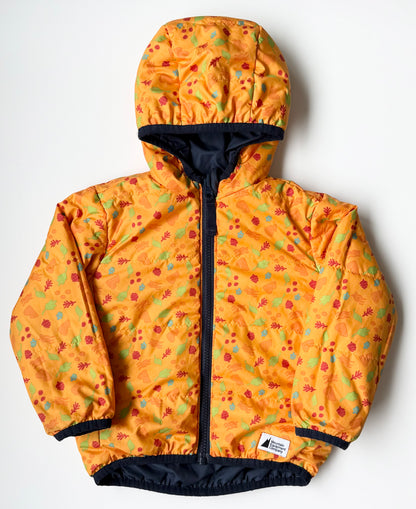 MEC Navy & Orange Leaves Bundle Up Reversible Jacket (24 Months)