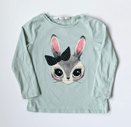 H&M Green Bunny Long Sleeve (2-4 Years)