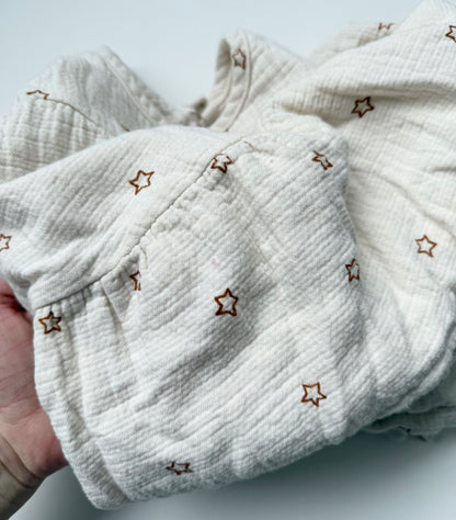 Quincy Mae White Muslin Stars Tiered Belle Dress (4-5 Years)