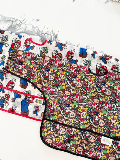 Bumkins Super Mario Long Sleeve Food/Craft Smocks