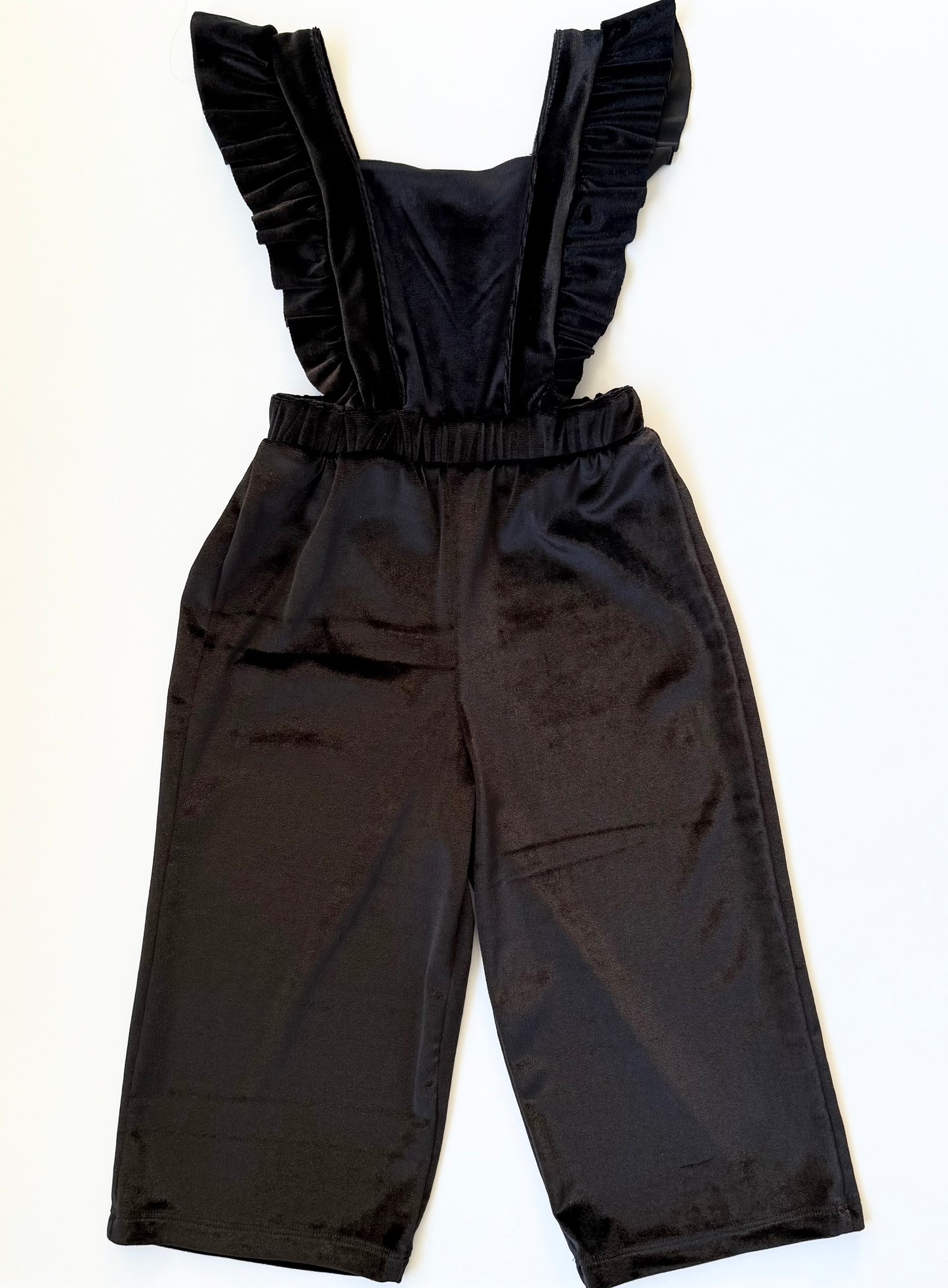 Zara Black Velvet Flutter Sleeve Jumpsuit (18-24 Months)