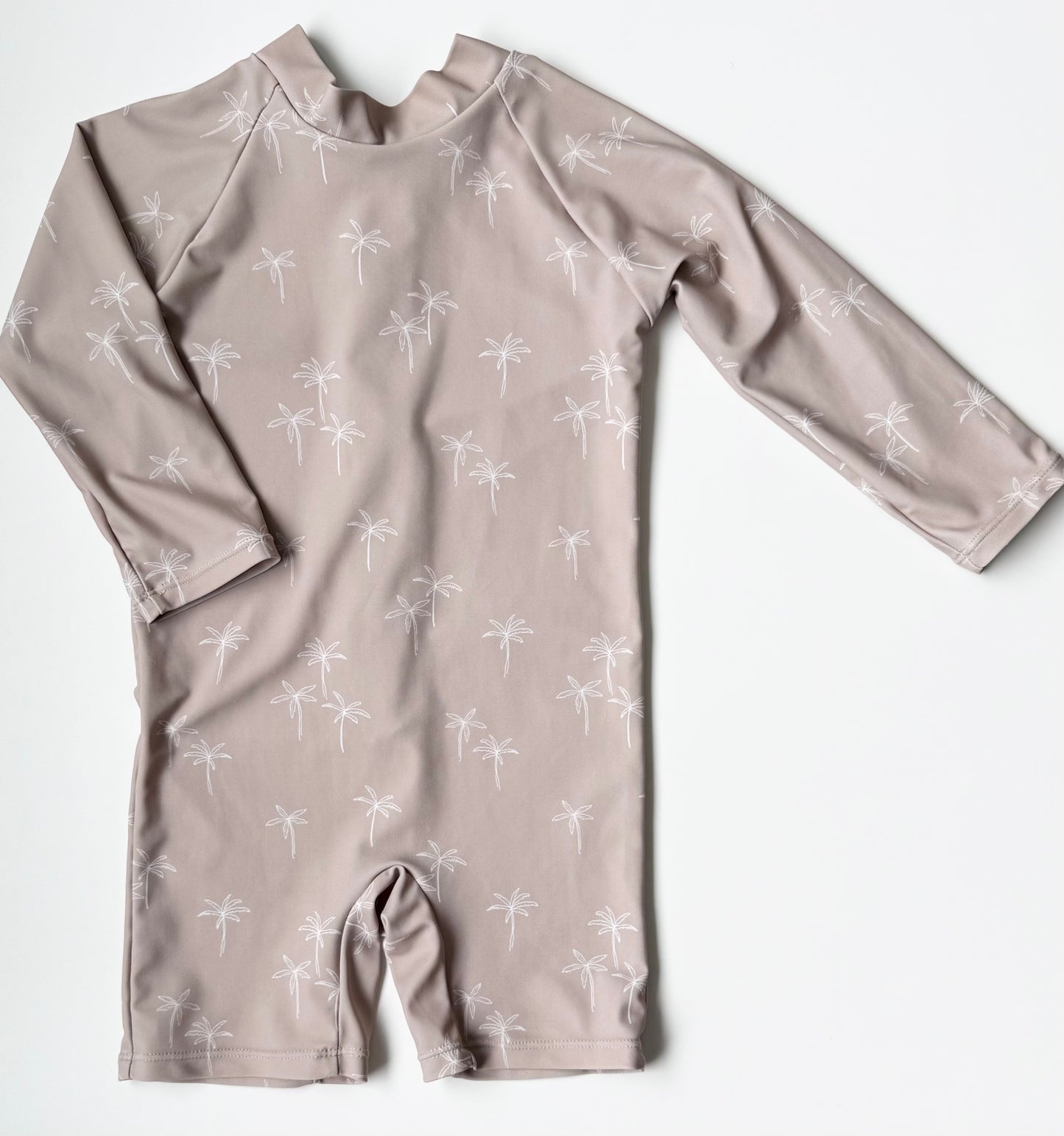 Current Tyed “The Oliver” Beige Palm Trees Sunsuit (2T)