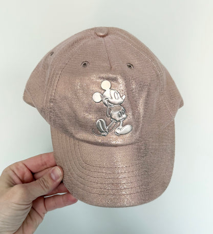 The Disney Store Metallic Rose Gold Mickey Ball Cap (Toddler)