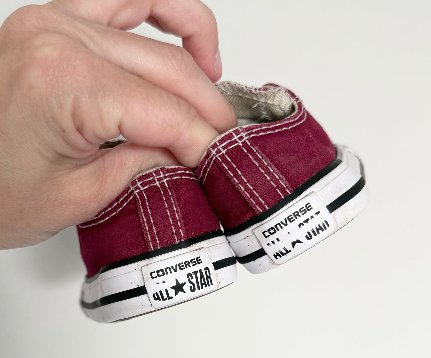 Converse Maroon Lace Up Sneakers (4)