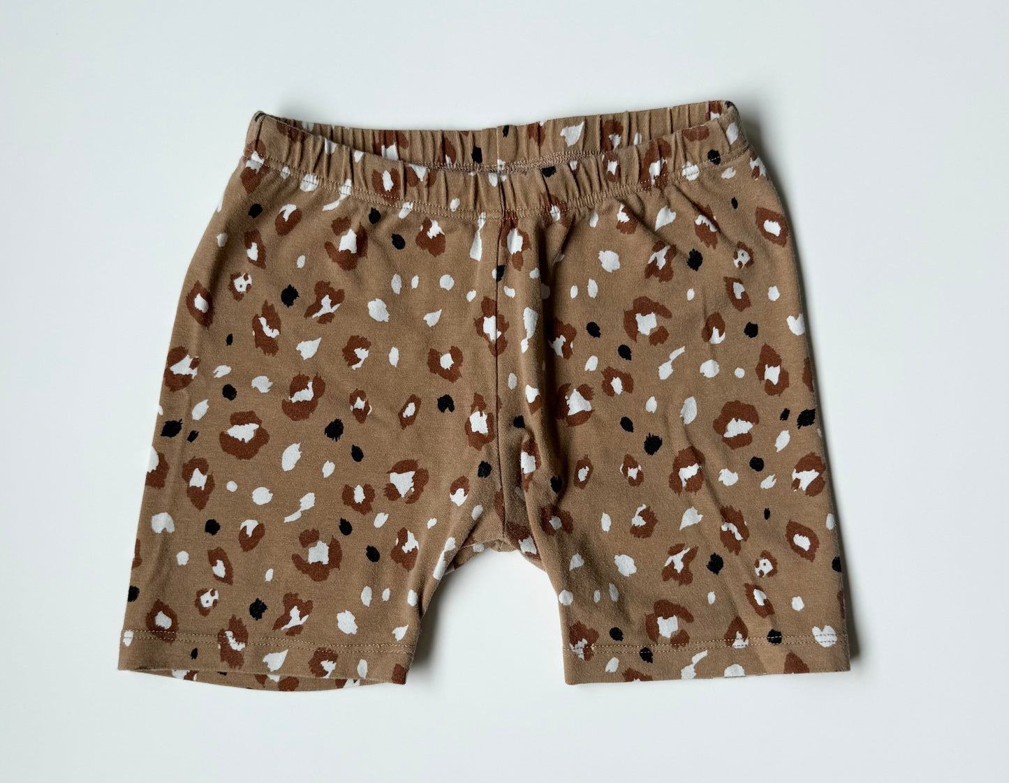 Jax & Lennon Brown Leopard Biker Shorts (Youth Small)