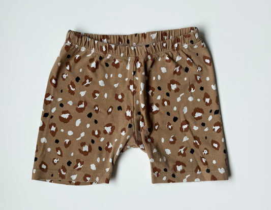 Jax & Lennon Brown Leopard Biker Shorts (Youth Small)