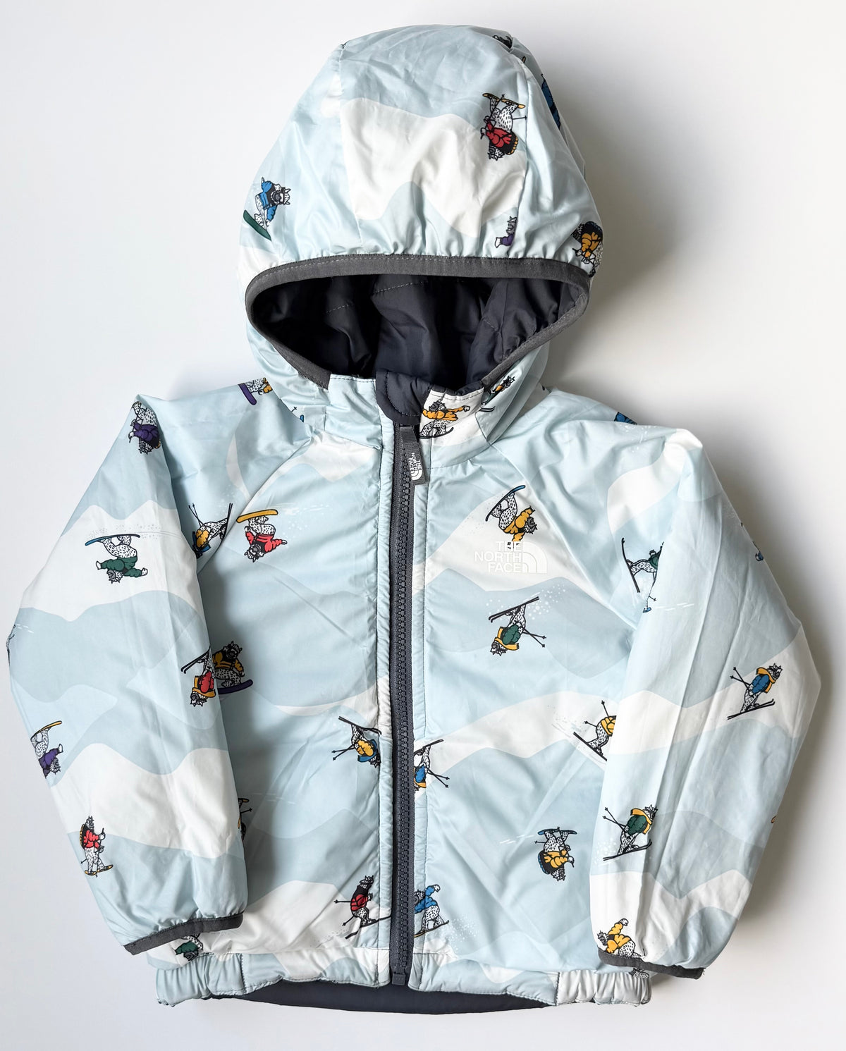 The North Face Perrito Blue Skiers Reversible Puffer Jacket (2T)