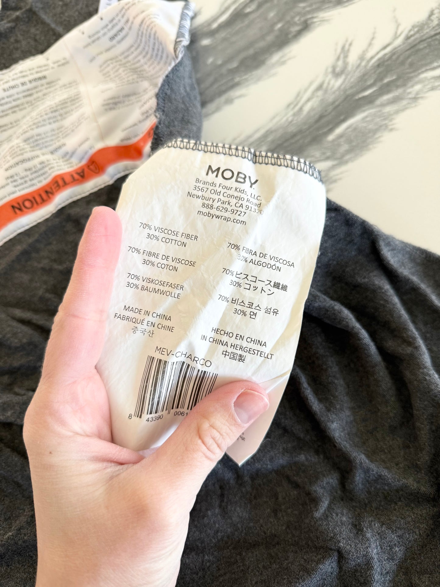 Moby Wrap Evolution Baby Carrier (Viscose) - Charcoal