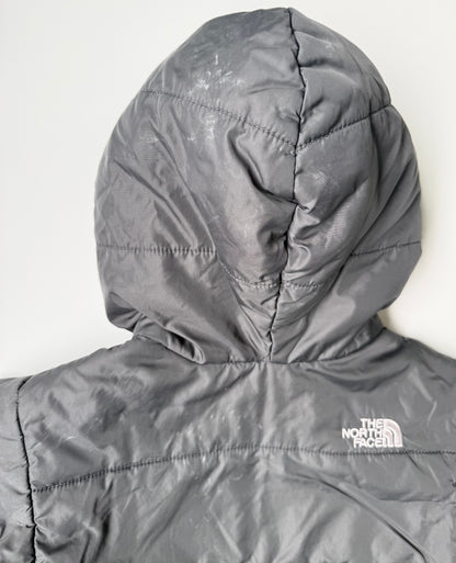 The North Face Perrito Grey & Green Plaid Reversible Jacket (2T)