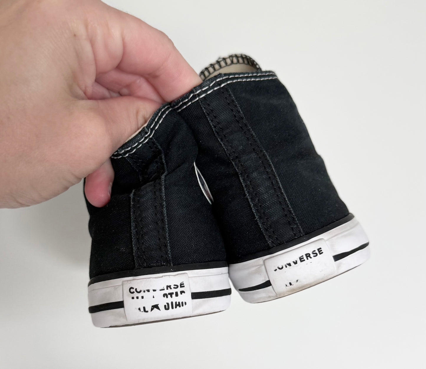 Converse Black High Top Lace Up Sneakers (10)