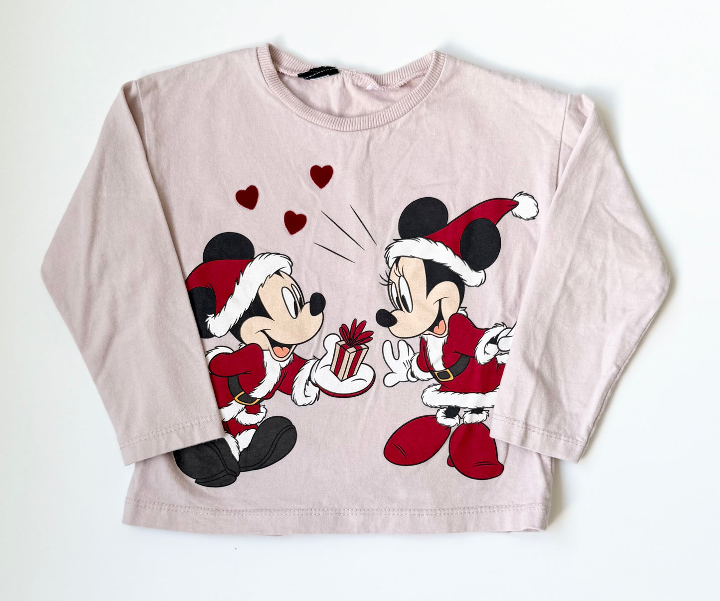 Zara x Disney Pink Minnie & Mickey Christmas Long Sleeve (2T)