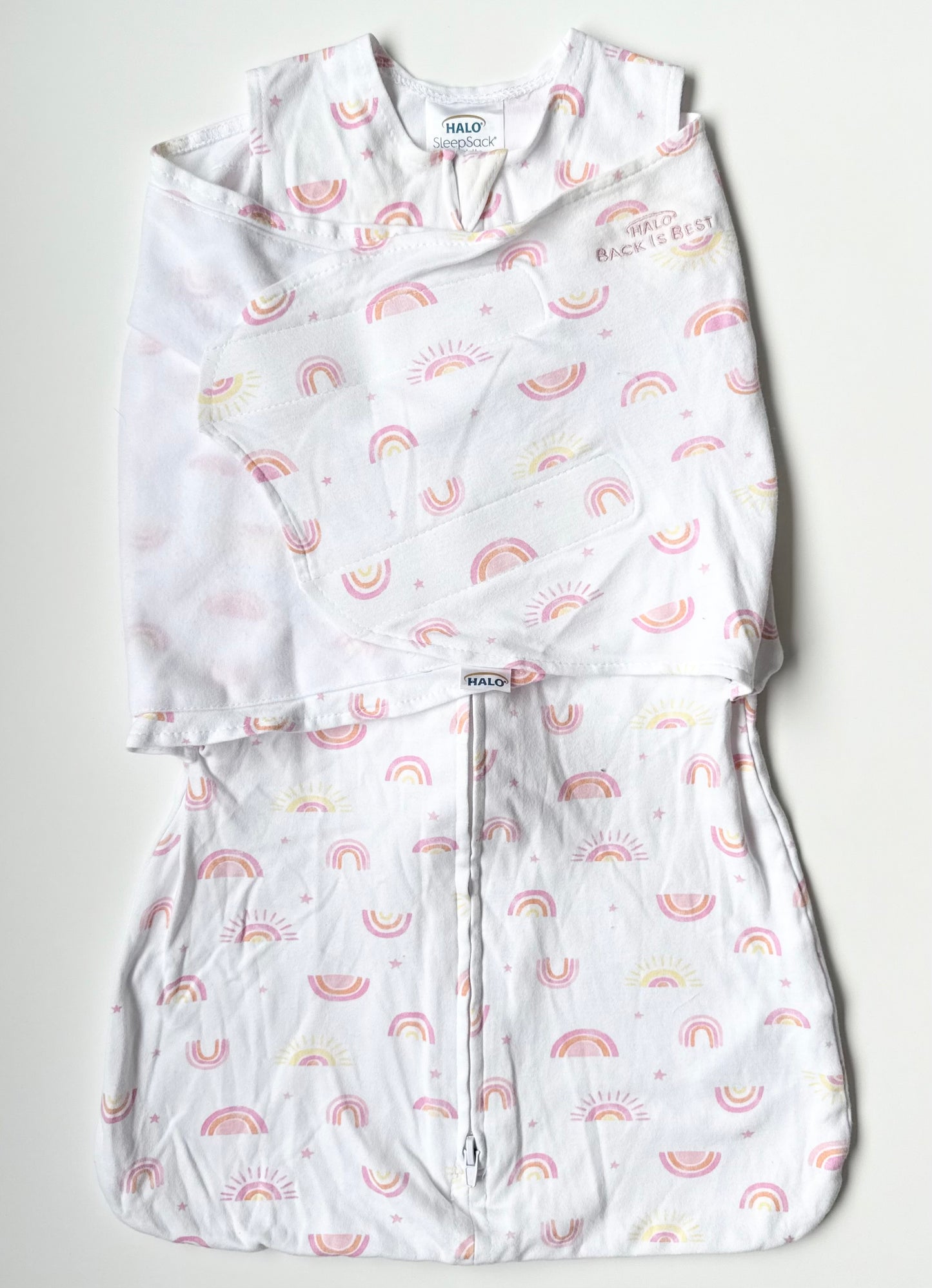 Halo Pink Rainbows Sleep Sack Swaddle (3-6 Months)
