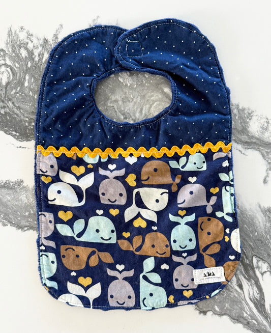 Little Adventure Designs Blue Whale Bib
