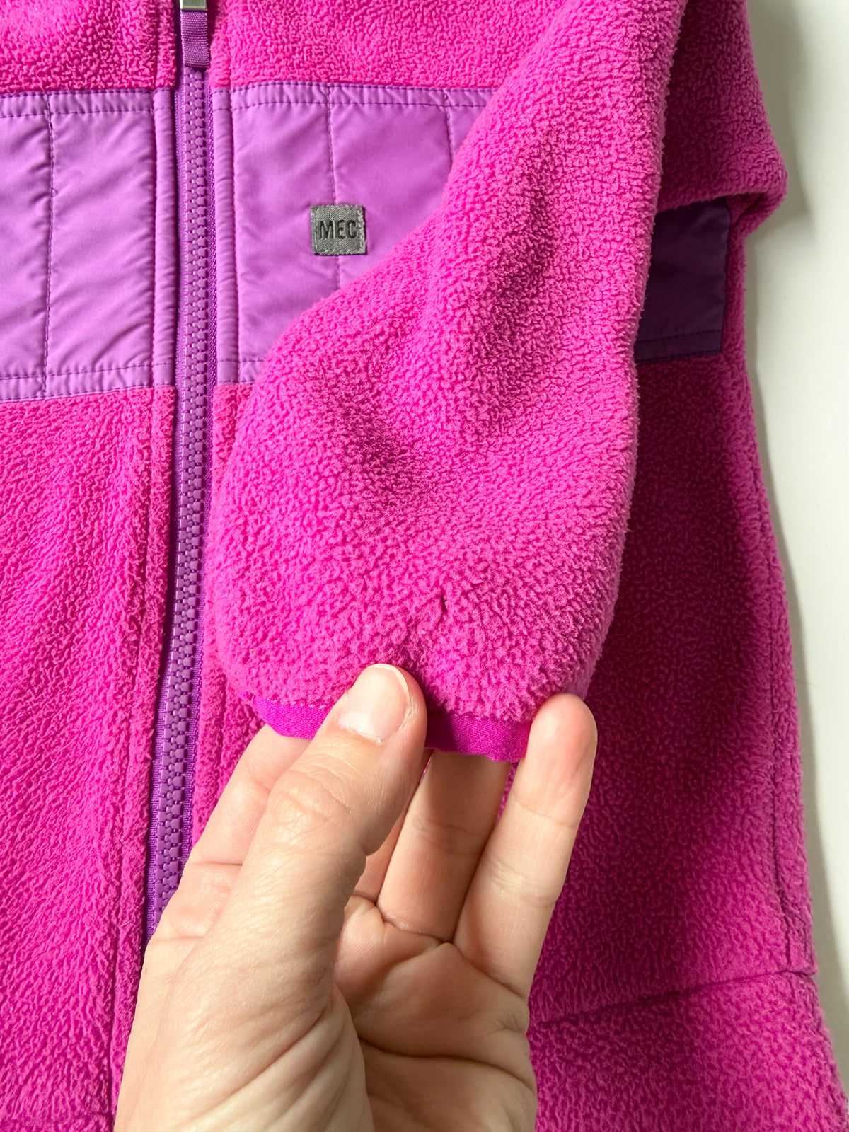 MEC Magenta & Purple Hooded Fleece Zip Up (24 Months)
