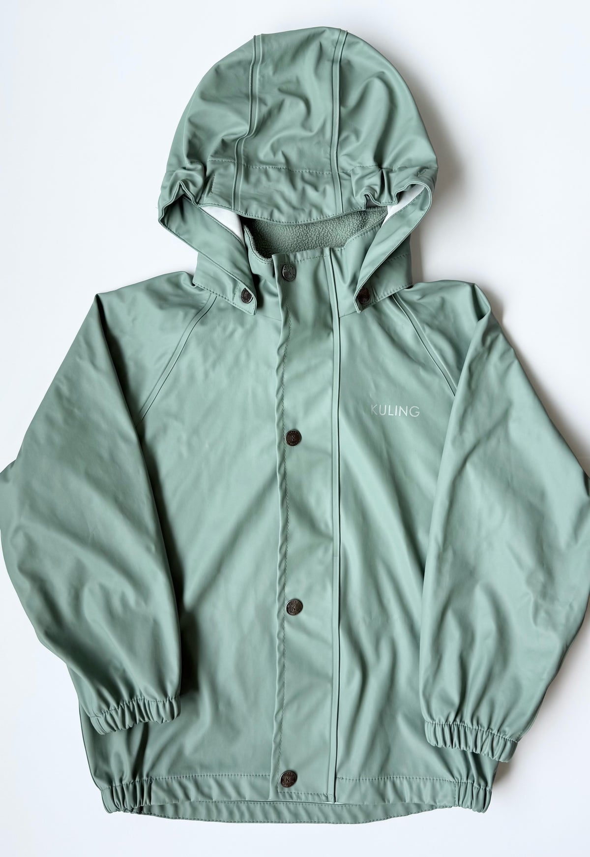 Kuling Green Rain Coat & Pants Matching Two Peice Set (4-5 Years)