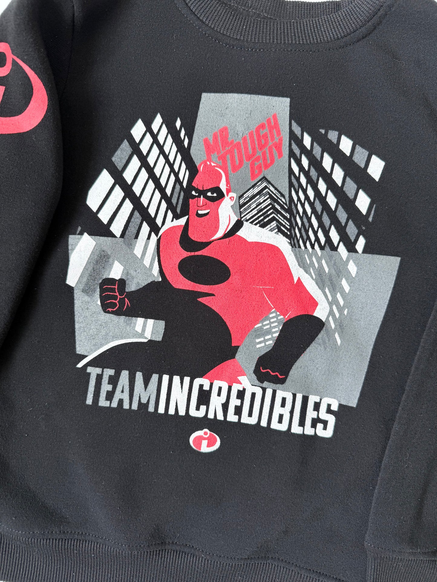 Disney Pixar Black The Incredibles 2 “Mr. Tough Guy” Sweater (5/6 Years)