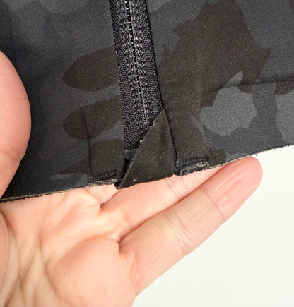 Women’s Lululemon Enlite Bra Zip Front in Incognito Multi Grey Camo (32D)