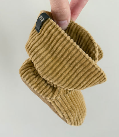 Mini Mioche Light Brown Corduroy Booties (1)