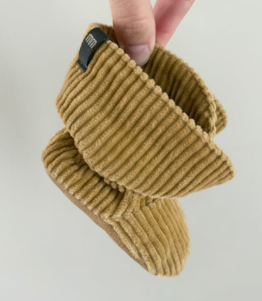 Mini Mioche Light Brown Corduroy Booties (1)