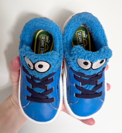 Puma x Sesame Street Blue Fuzzy Cookie Monster Stretch Lace Sneakers (7)