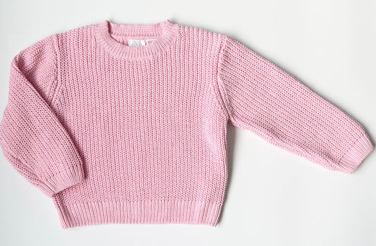 Zara Bubblegum Pink Knit Sweater (4-5 Years)