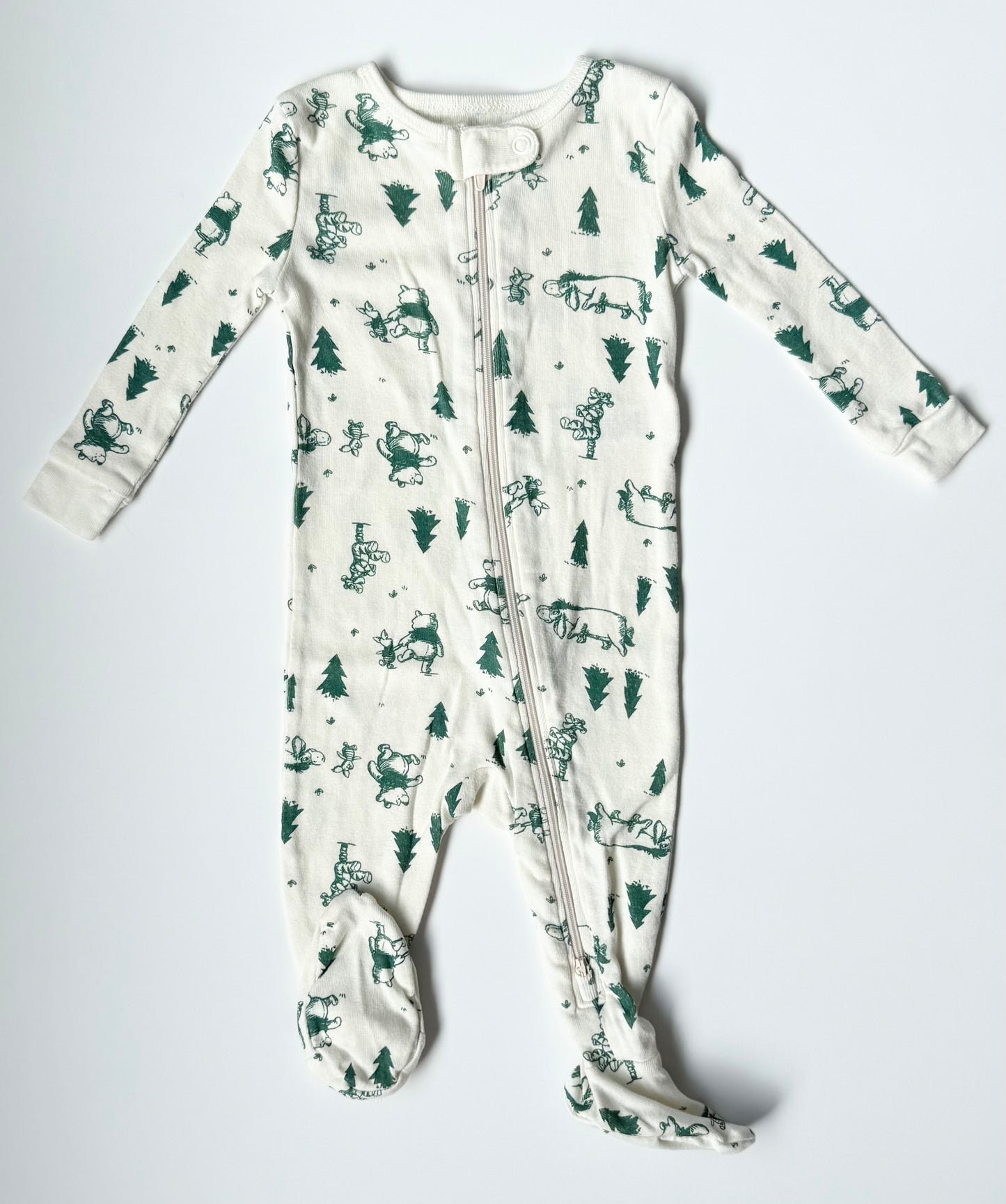 Joe Fresh x Disney Winnie the Pooh White & Green Sleeper (3-6 Months)