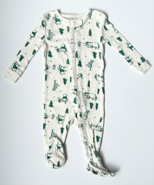 Joe Fresh x Disney Winnie the Pooh White & Green Sleeper (3-6 Months)