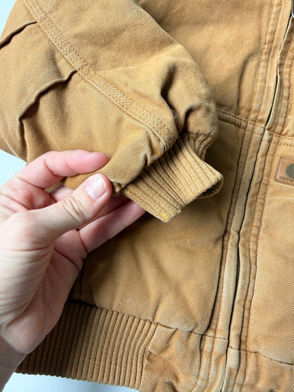 Carhartt Brown Active Flannel Quilt-Lined Cotton Duck Canvas Jacket (4T)