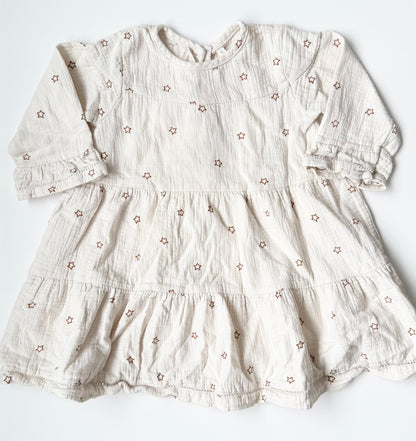 Quincy Mae White Muslin Stars Tiered Belle Dress (4-5 Years)