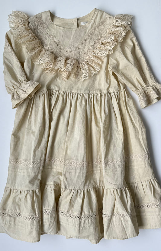 Noralee Off White Genevieve Lace Tiered Dress (10 Years)