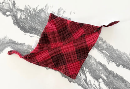 Little Unicorn Muslin Reversible Plaid & Doggie Bandana Bib