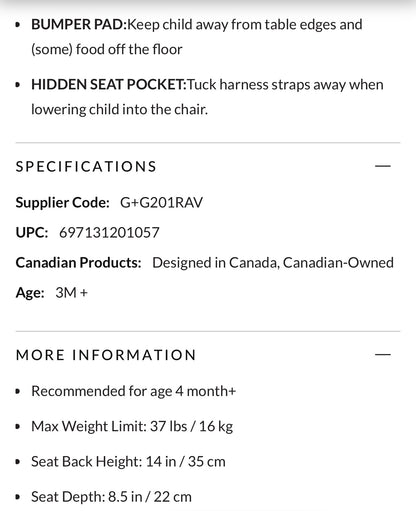 Guzzie + Guss Perch Chair (Black Frame) in Raven & Accessories