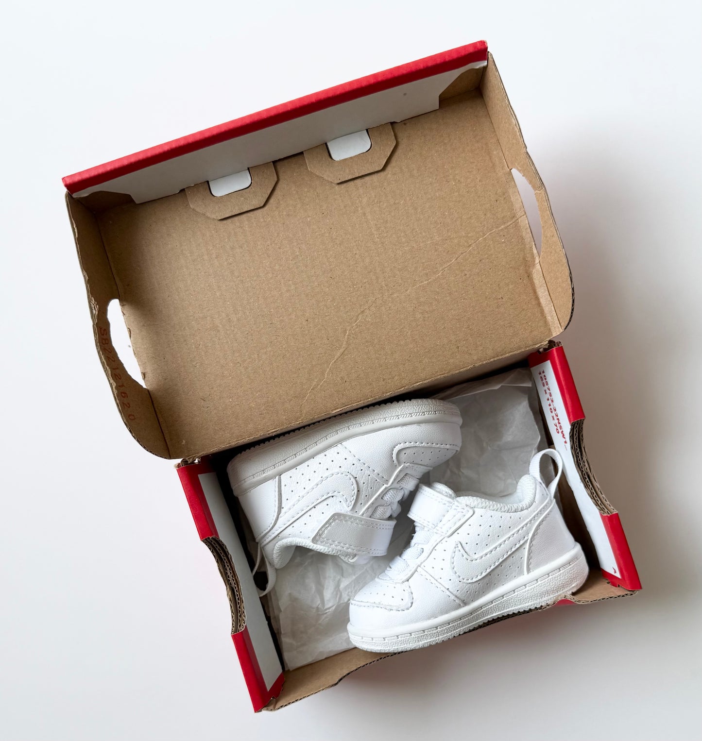 Nike Court Borough Low White Stretch Lace & Velcro Sneakers (2)