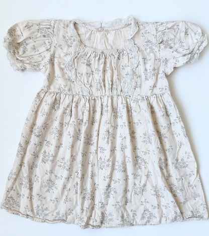 Mikistory Antique Style Off White Floral Lace Dress (4-5 Years)