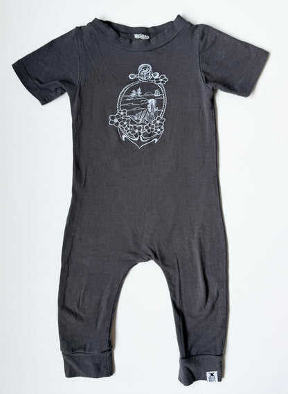Brok Boys Dark Grey Anchor T-Shirt Jumpsuit (6-12 Months)