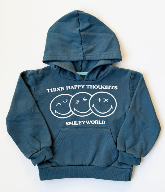George x Smiley World Blue “Think Happy Thoughts” Hoodie (4T)