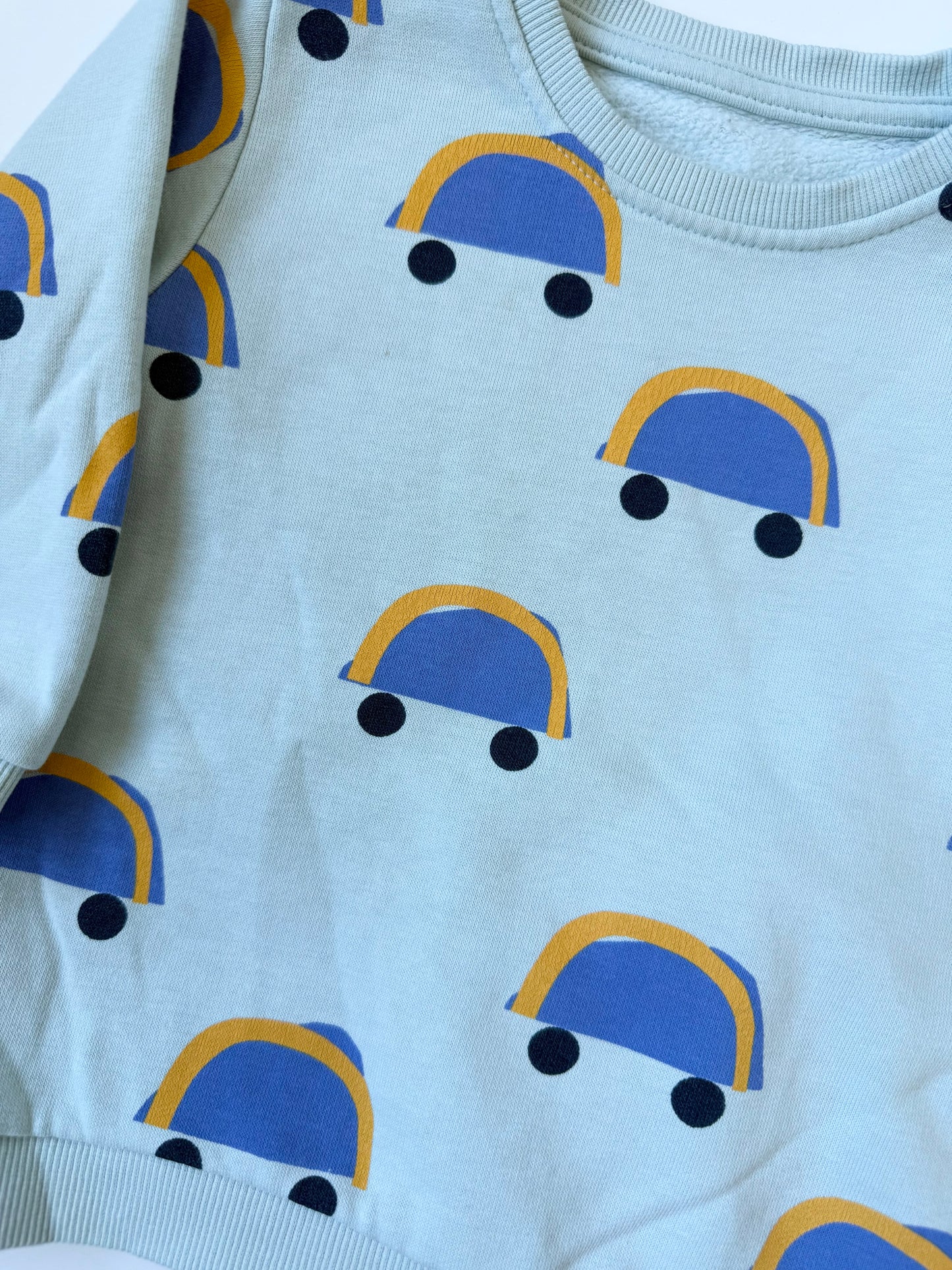 M&S Blue Cars Sweater & Pants Set (9-12 Months)